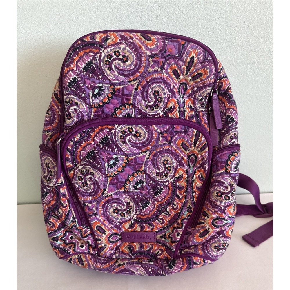 Vera Bradley Small Backpack Dream Tapestry Purple Retired Pattern 12x9 EXCELLENT